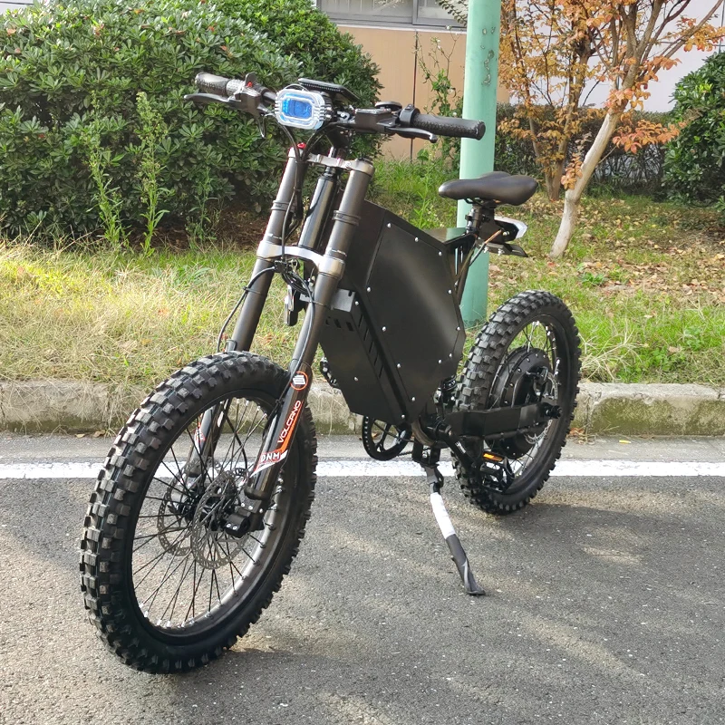 GPS Off Road Electric Mountain Bike 8000W 12000w 72v steal th bomber Fat Tire Electric Bicycle with KKE DNM fork