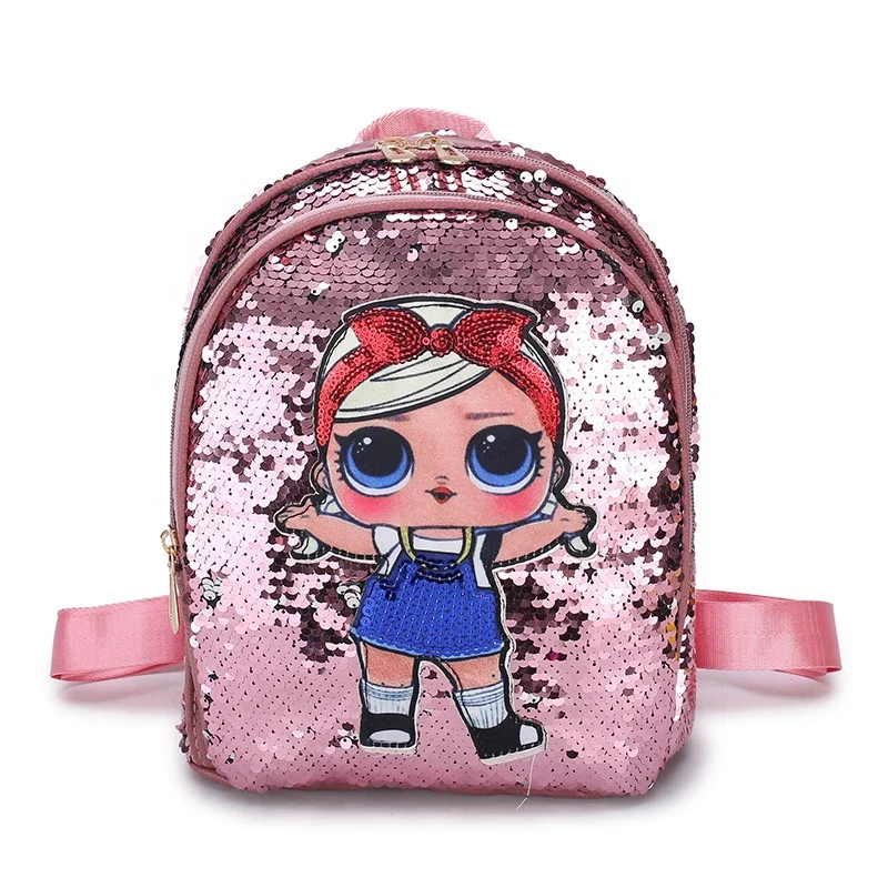 New 2022 Children Waterproof School Book Bags Fashion Cartoon Sequin Kids Backpack School Bags for Girls