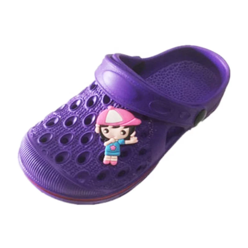 
Washable cute shoes with sticker for kids factory breathable soft-sole garden shoe animal slides child eva clogs 