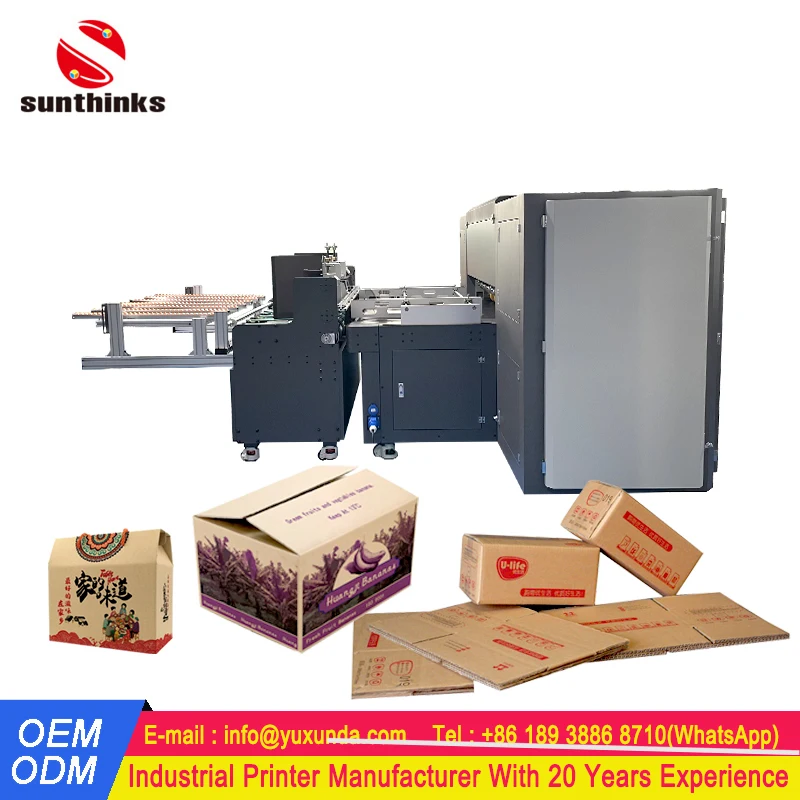 Sunthinks SC600 Large Format A3 Printhead QR Code/Varcode/Text Variable Data Printing One Pass Corrugated Cardboard Printer