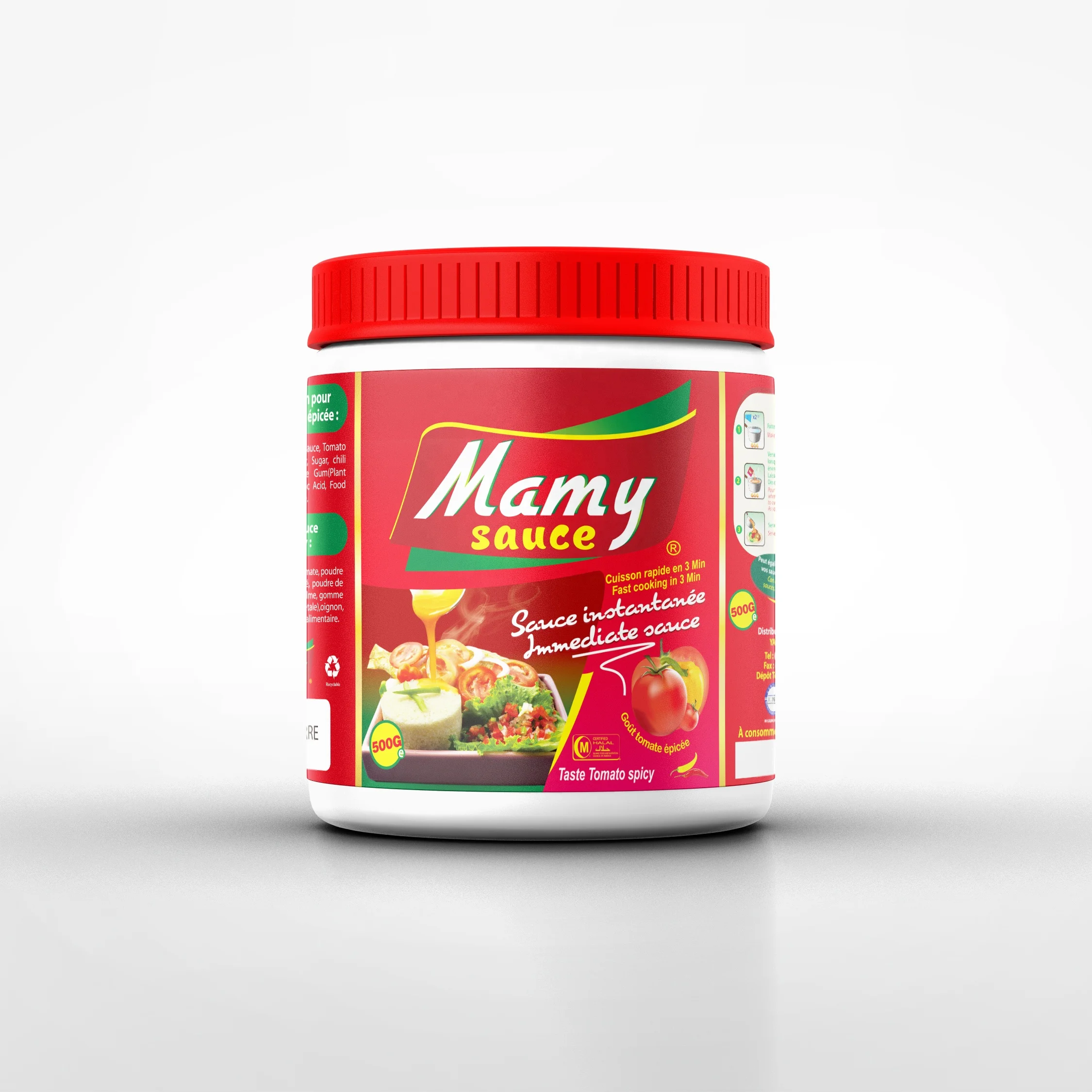 Mamy соус марки халяль томатный соус смешать соус порошок пряный 500g x24tubs