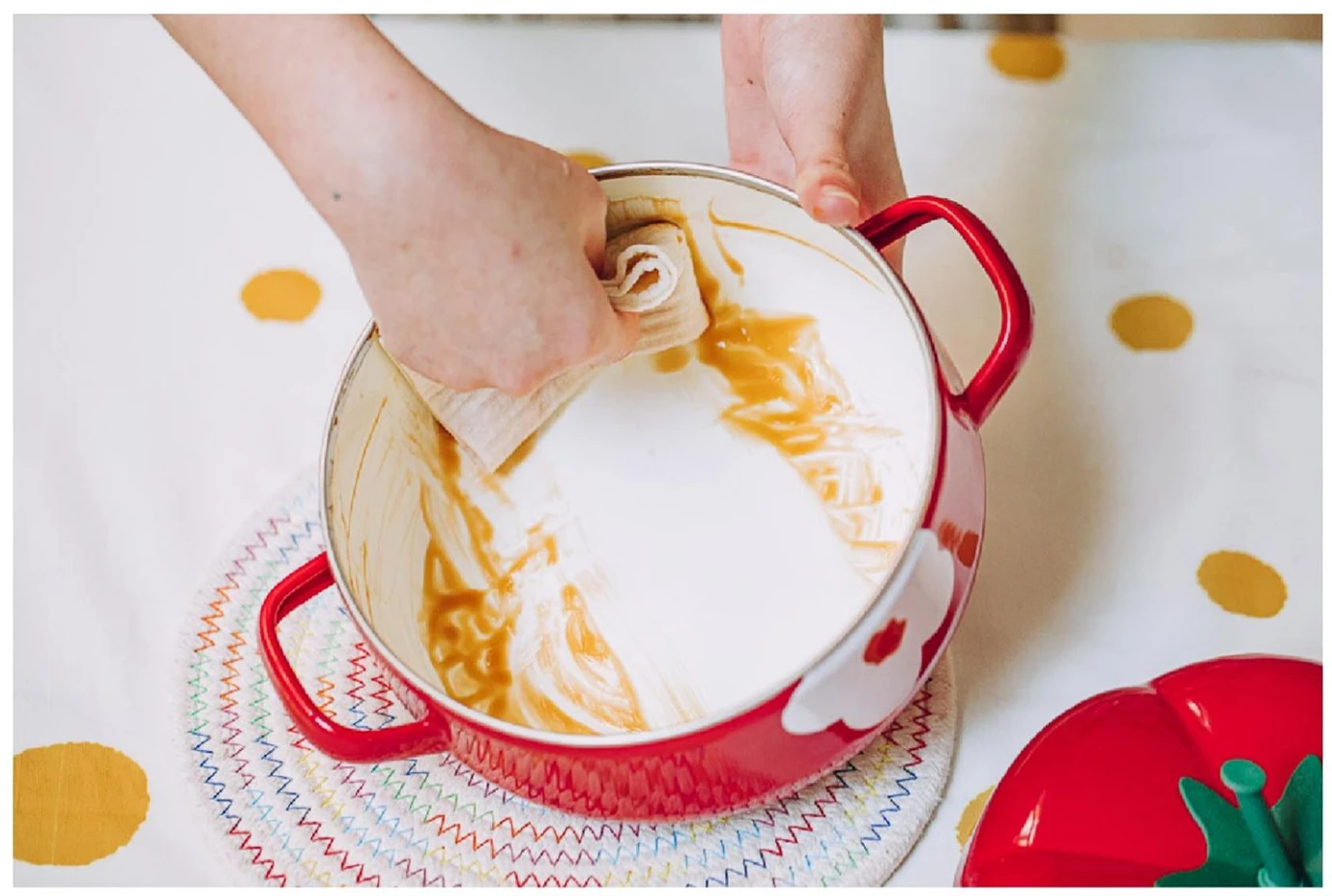 M-cooker Sweet Cute Flower Pumpkin Bowl Tomato Cast Iron Casserole Baking Mini Enamel Pot