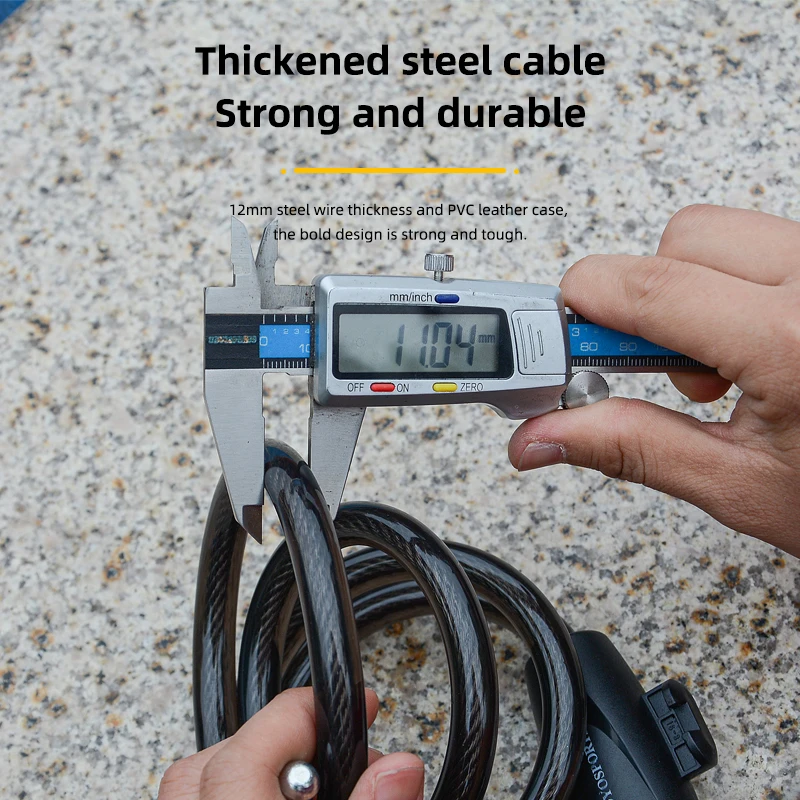 1500mm Bike Lock Cable Covinient anti-theft ring lock Bicycle Security Chain lock with Keys