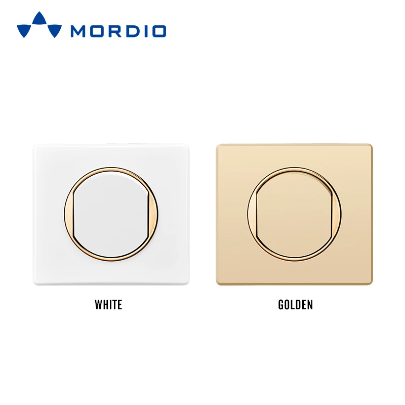 C2 Golden Electrical european standard wall switch socket 1gang 2way Switch