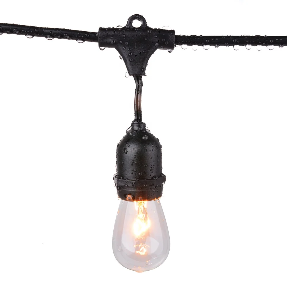 Double Sets Package Outdoor Led String Lights 16pcs 2W LED S14 Bulbs Festival Decorative String Lights for Bedroom Wedding