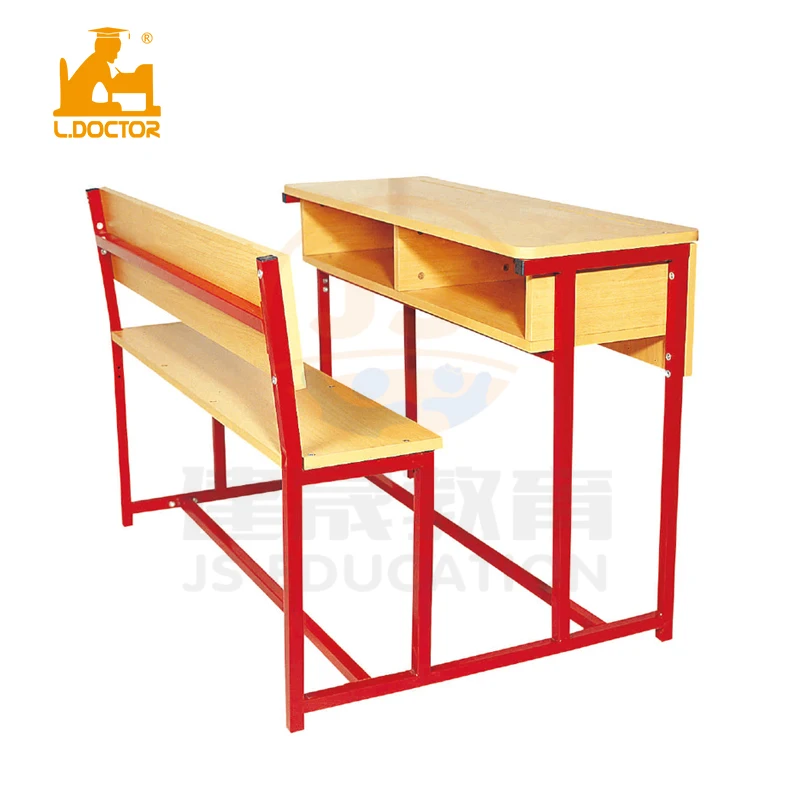 Double student bench school furniture desk chair