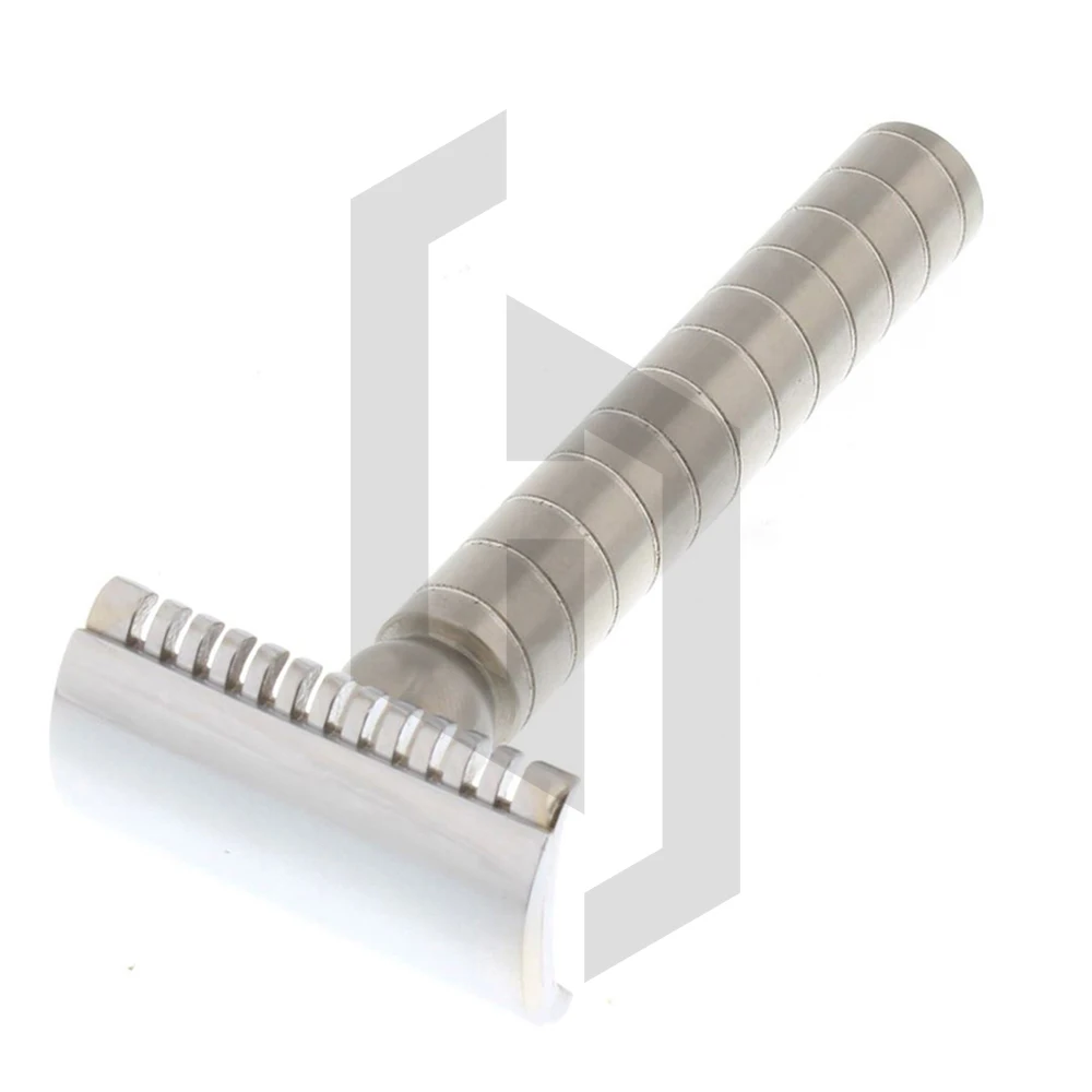 Metal stainless steel double edged blade straight safety razor shaving travel set,long handed butterfly open cut throats razor