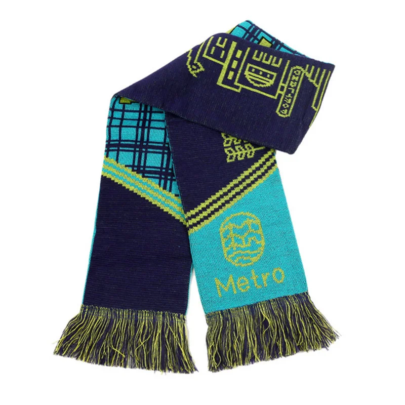 All-acrylic knitted jacquard advertising gift football scarf custom European Cup fan scarf warm scarf