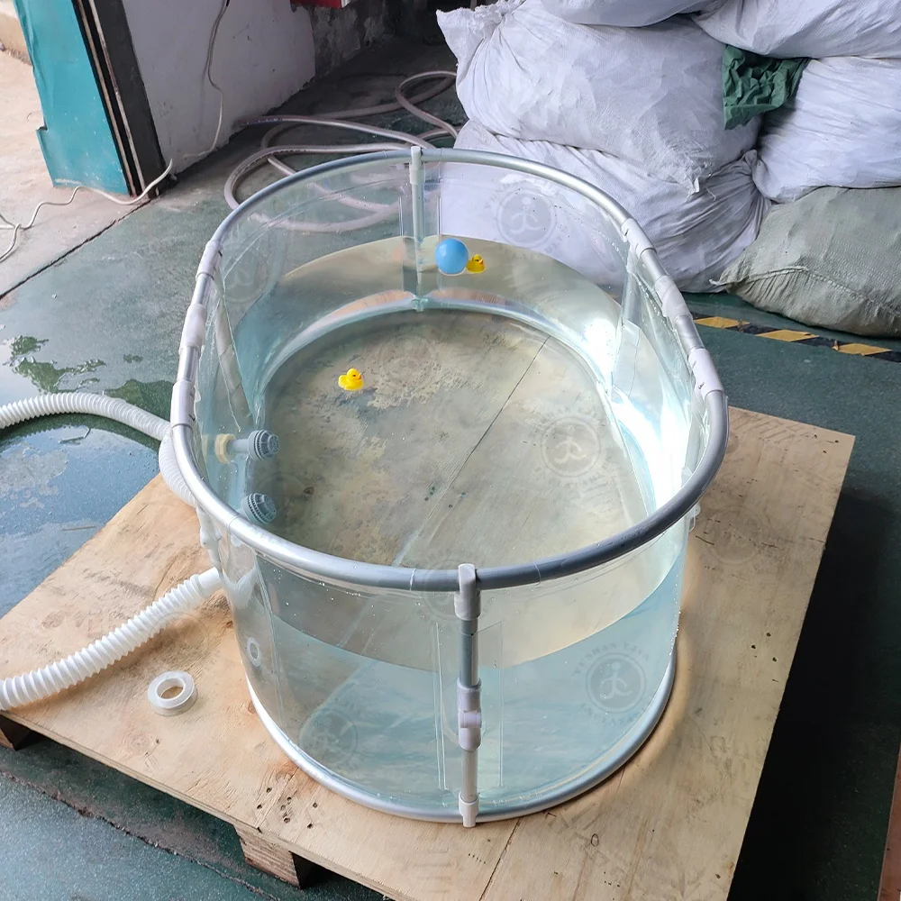 Portable Water Circulation Bucket With Water-Circulating Pump Circulating Pool For Fish Caviar Aquarium