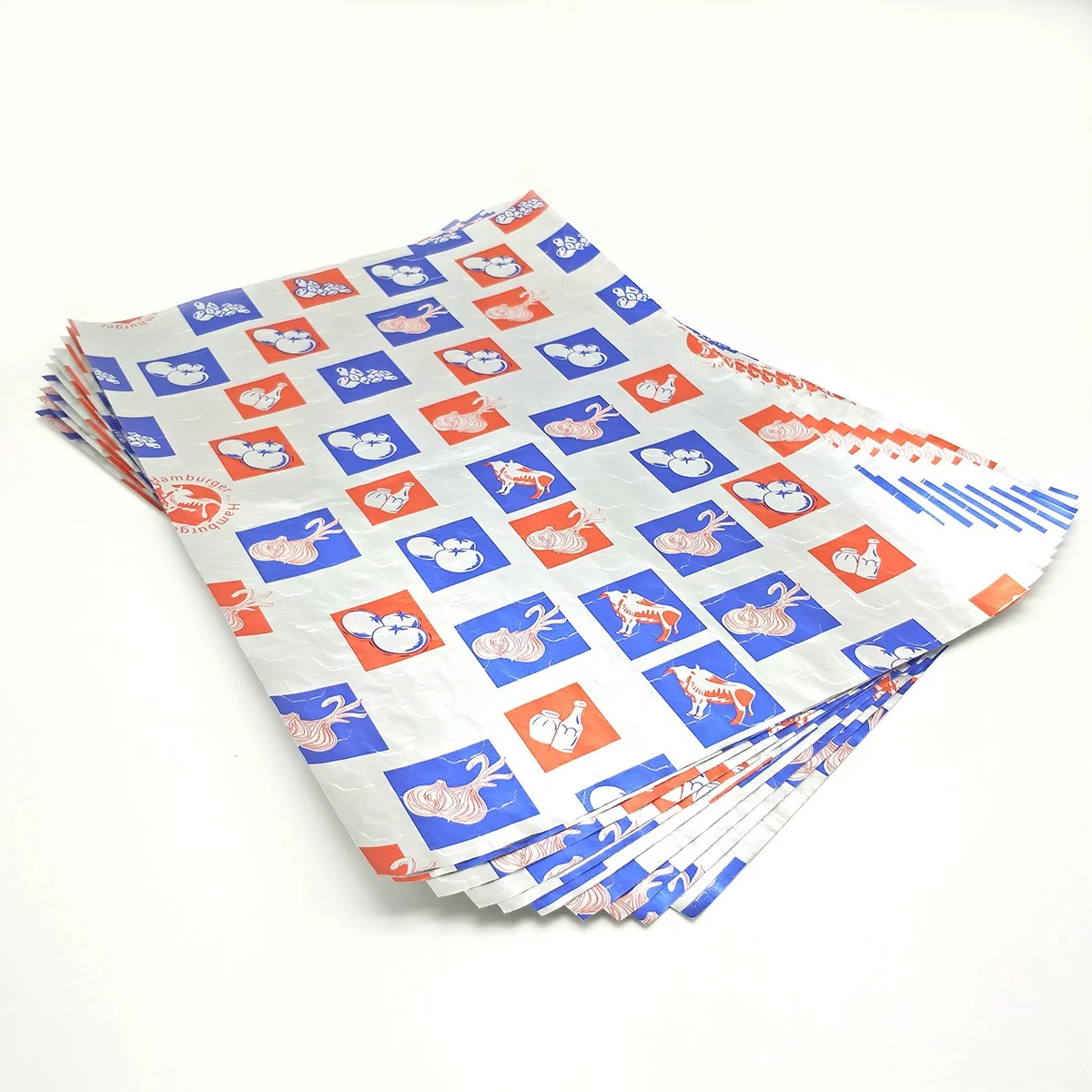 
Factory hotsell aluminium foil hamburger wrapping paper 