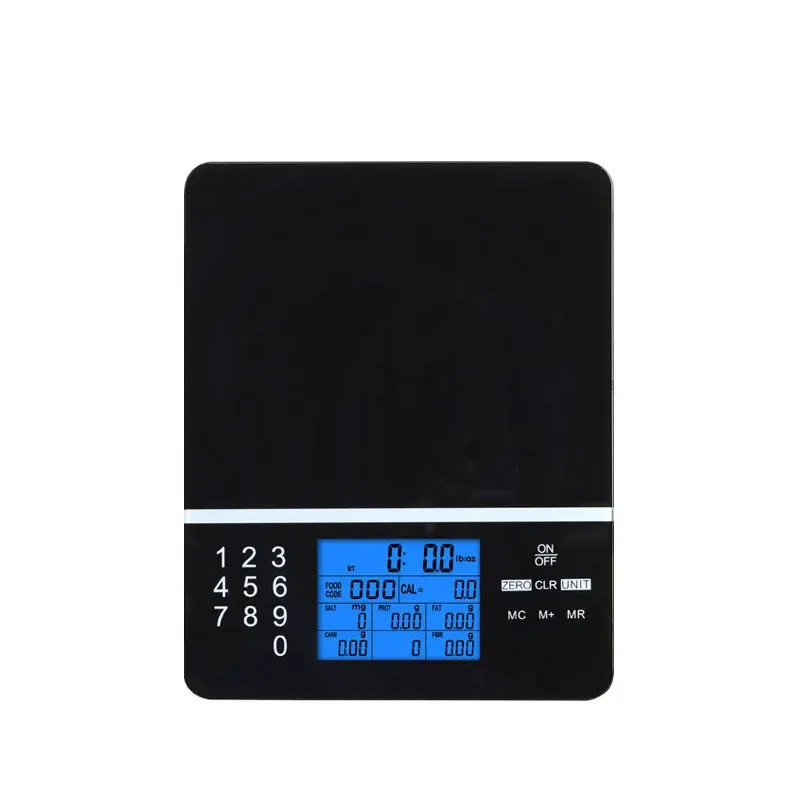 Nutritional Calculator Digital 5kg Tempered Glass Kitchen Scale Nutrition Food scale