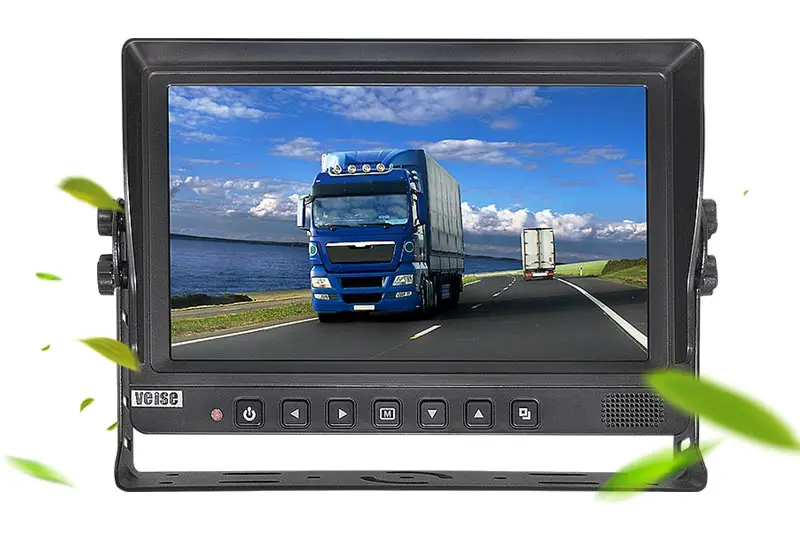 Veise 9 Inch IPS Dashboard Reverse Camera System Rear View Monitor for Cars Tractor Trucks with SD Card Connection TV Headrest