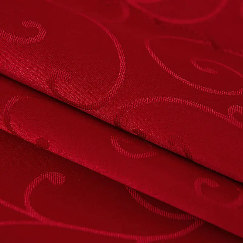 Wholesale Jacquard Polyester Tablecloth Damask Round Washable Tablecover for Hotel Dining Restaurant Banquet Party Wedding Decor