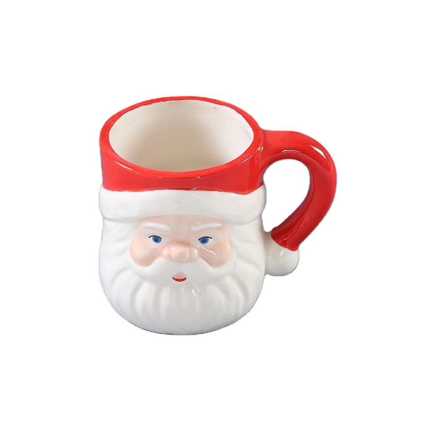 Christmas ceramic mug cartoon Creative Santa Mug  Coffee   Cup  3D modeling cup
