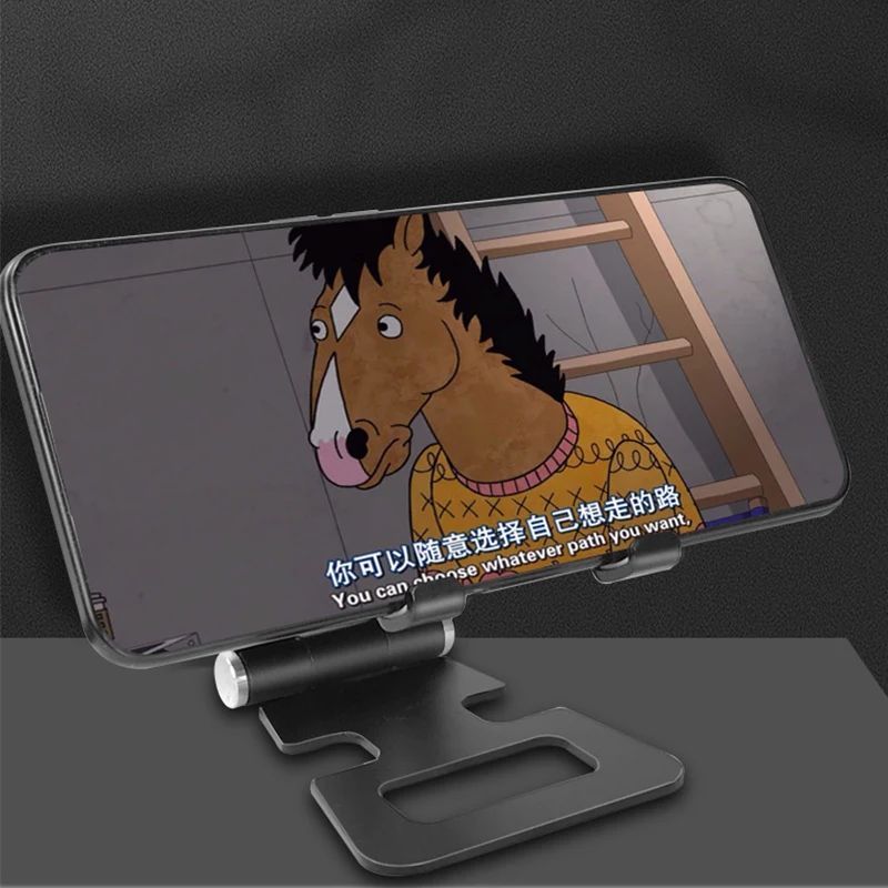 aluminum alloy foldable smart phone stand multi angle adjustable metal pc desktop bracket for all phones