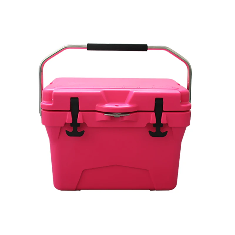 hard plastic large custom cooler can beer insulated food box ice chest cooler box with wheel for outdoor fishing