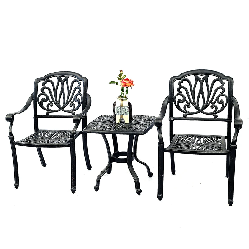 China top ten sale wholesale wedding wrought iron chair  Metal chair outdoor chair  Balcony set