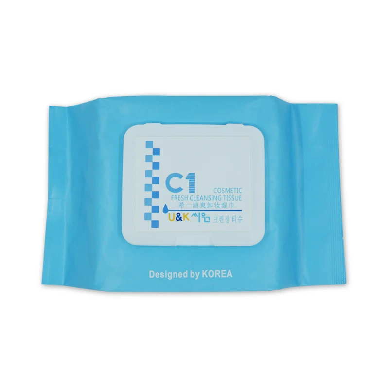 
Factory Private Label Custom Portable Soft Bag Skin Care Makeup Facial Cleansing Wipes 