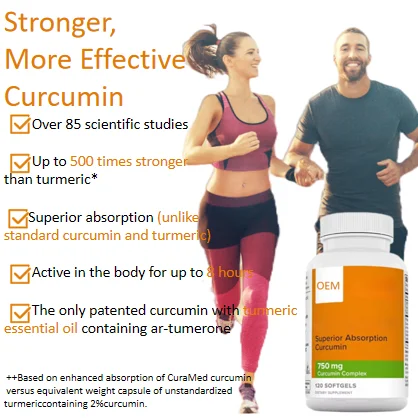 Customized products supplement health enhance joints absorption of Curcumin softgels Capsules