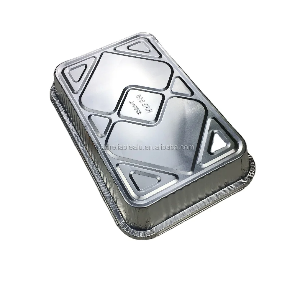 2200ml 77.4 oz volume 315*210*45cm  rectangular take-out aluminum foil food storage container pans w/ board lid for BBQ &baking