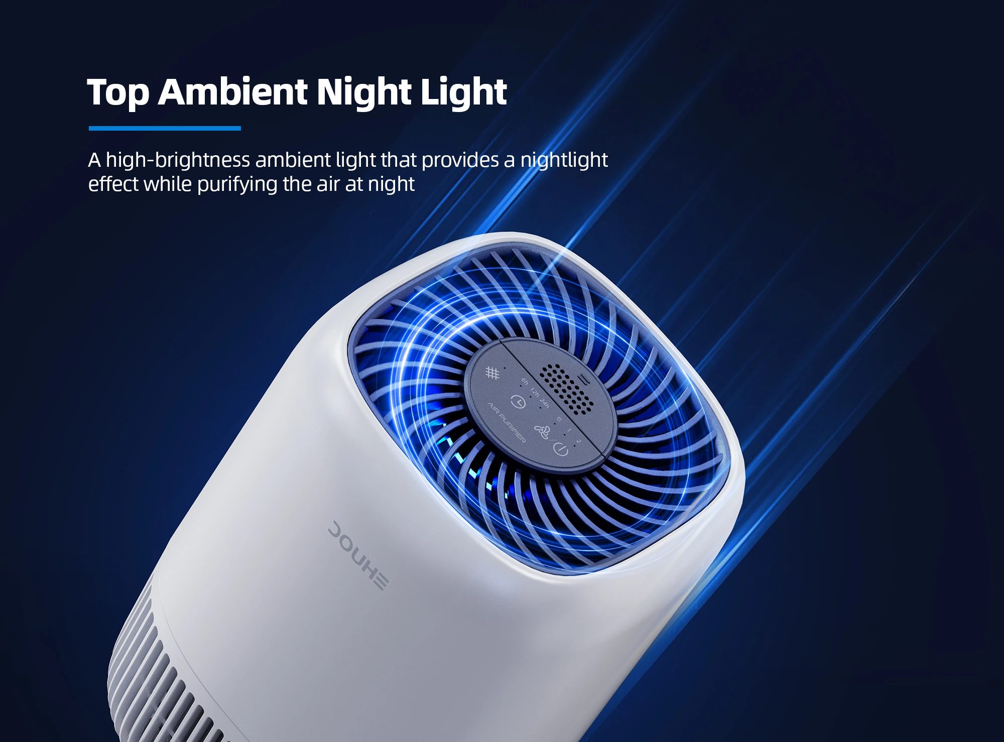 DOUHE DIrect OEM ODM Project Service R&D Capacity Factory Domestic Desktop Specifications Hepa13 Filter Desktop Air Purifier