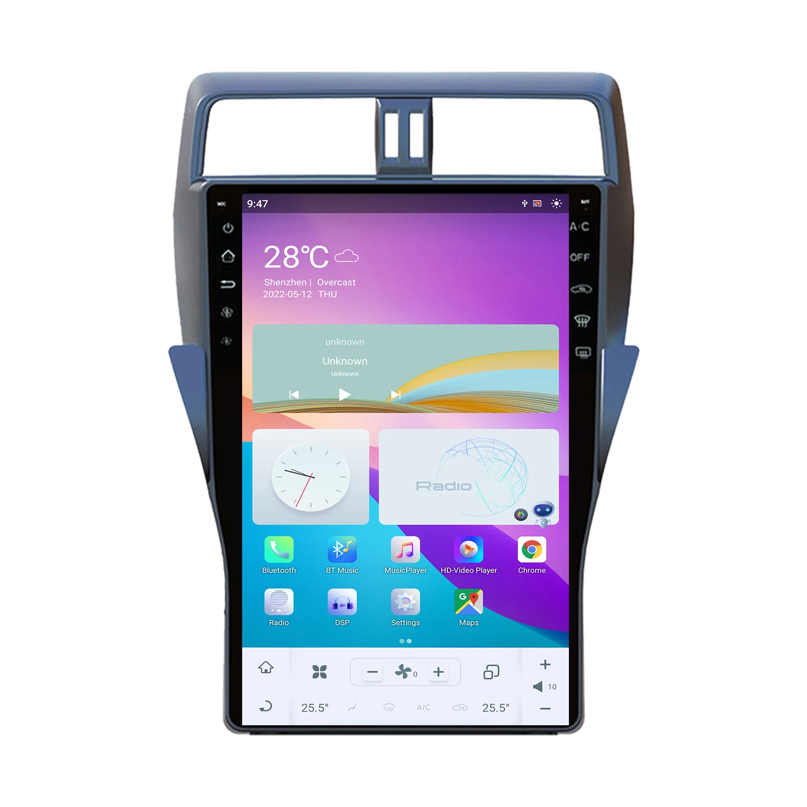 ZWNAV GPS Navigation Stereo Head Unit Car DVD Player For Toyota Land Cruiser Prado 150 2018 16 Inch Android 11 Car Radio