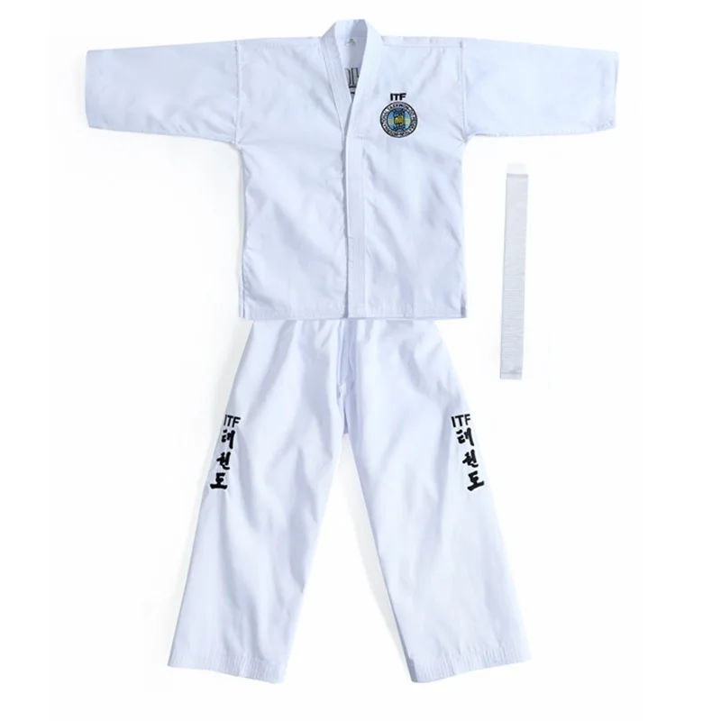 Custom ITF Approved White Taekwondo Uniform Elastic Training Dobok Suits