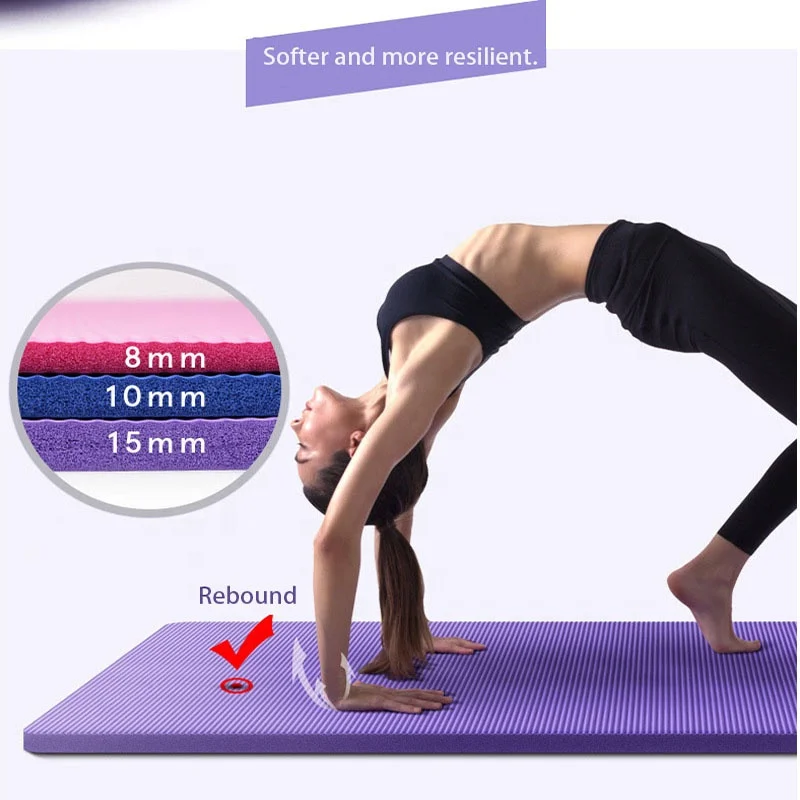 Folding NBR Mat Gymnastics Yoga Mat Carrying Strap