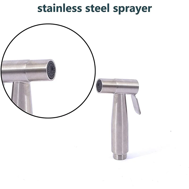 Handheld Bidet Sprayer Set For Toilet Stainless Steel Hand Bidet Faucet For Bathroom Hand Sprayer Shower Head Self Cleaning