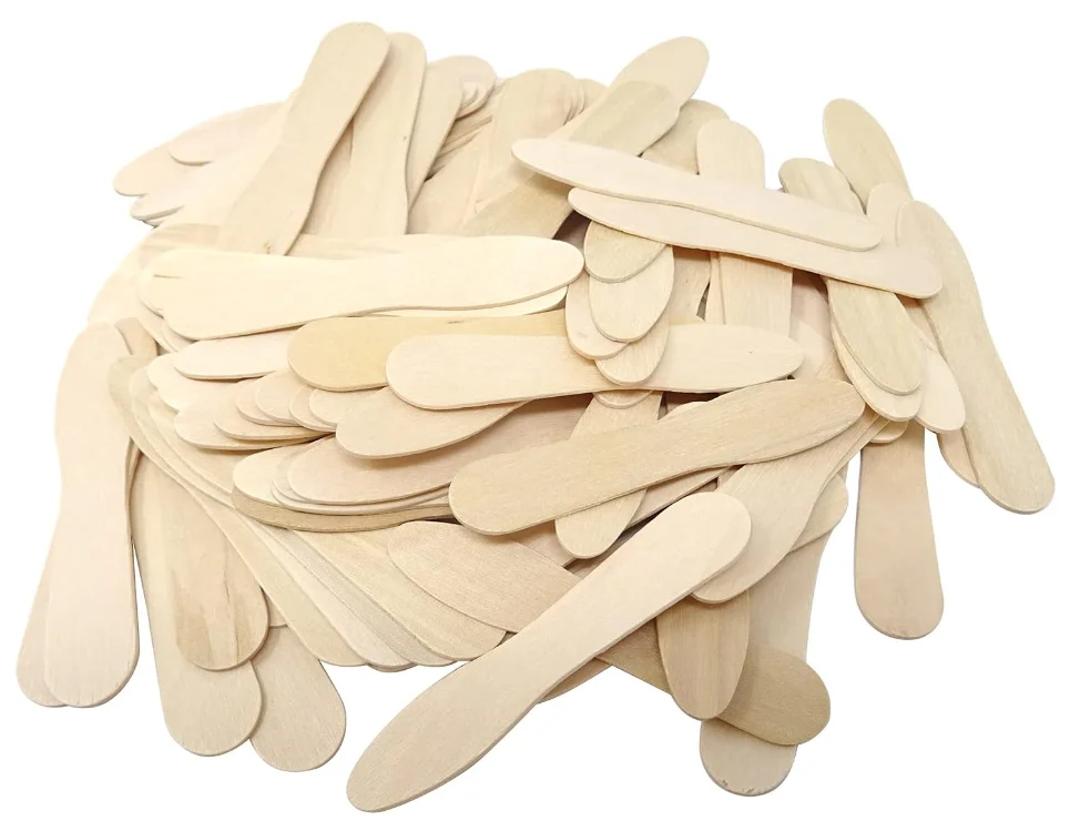 Eco-friendly Disposable Wooden Handmade Colorful Wooden  Ice Cream Sticks Craft Popsicle Sticks