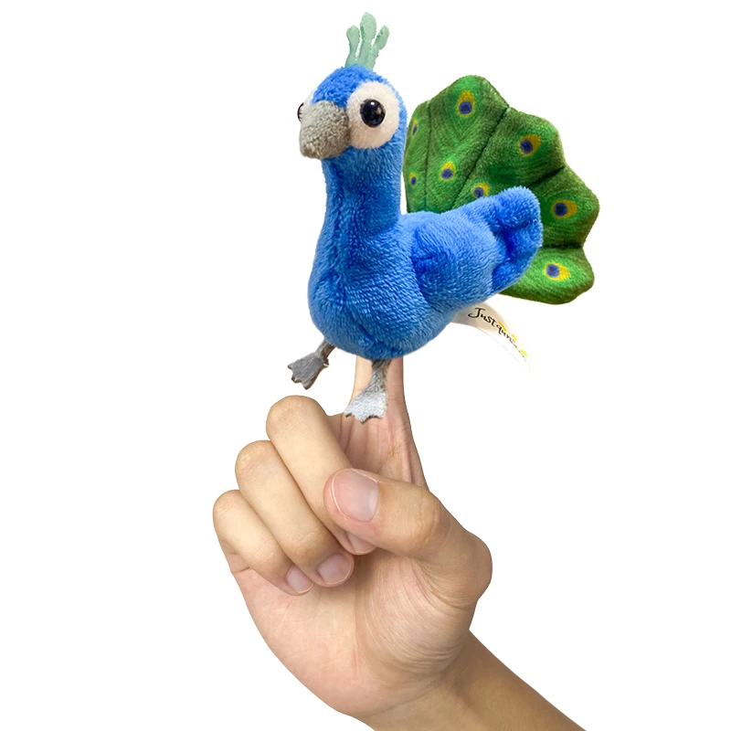 Cute Custom Plush Figure Toys Parrot Owl Bird Finger Puppet Educational Stuffed Animal Toys for Kids
