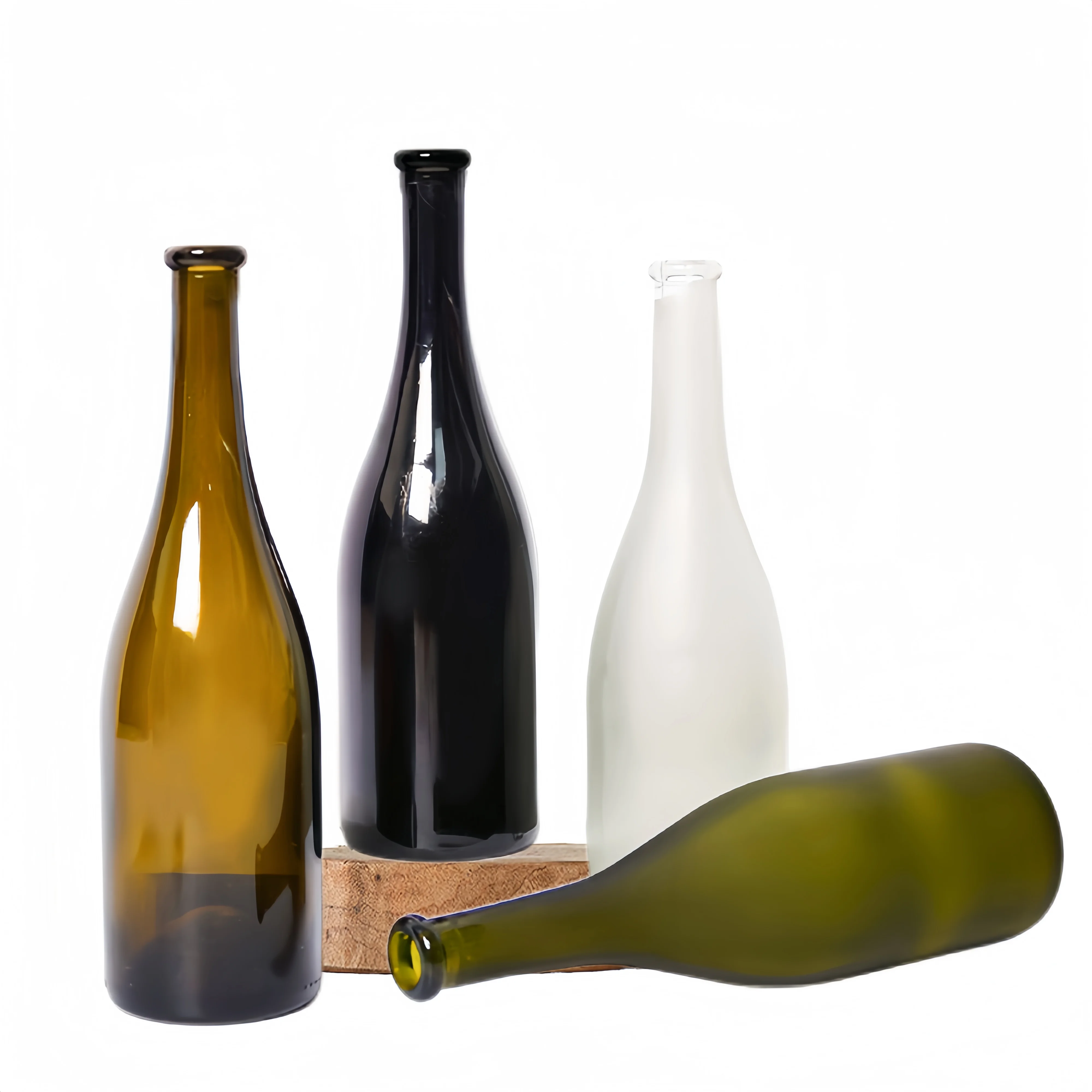 Wholesale 500ml 750ml red wine bottle dark green empty luxury manufacturers champagne burgundy empty wine glass bottles.