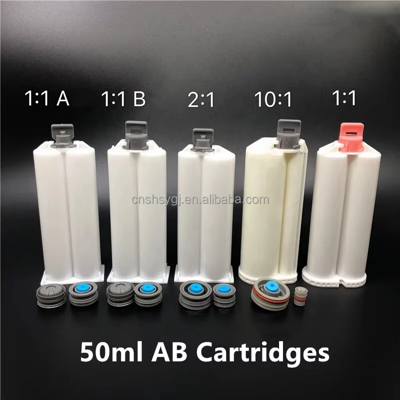 Adhesive Dispenser Gun 50ml 1:1/2:1/4:1/10:1 Dispensing Gun AB Epoxy Adhesive Dispenser Caulking Gun