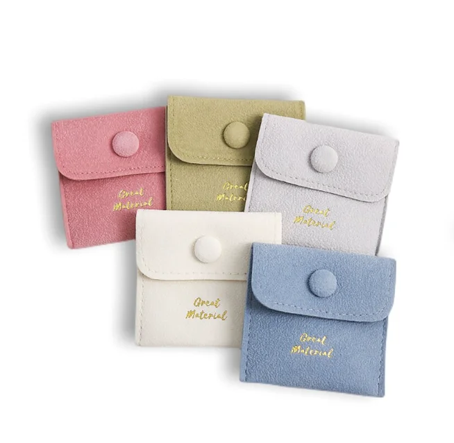 Wholesale Jewelry Organizer Case Foldable Luxury Faux Microfiber Roll up Bag Travel Storage for Journey-Rings Necklaces Earrings