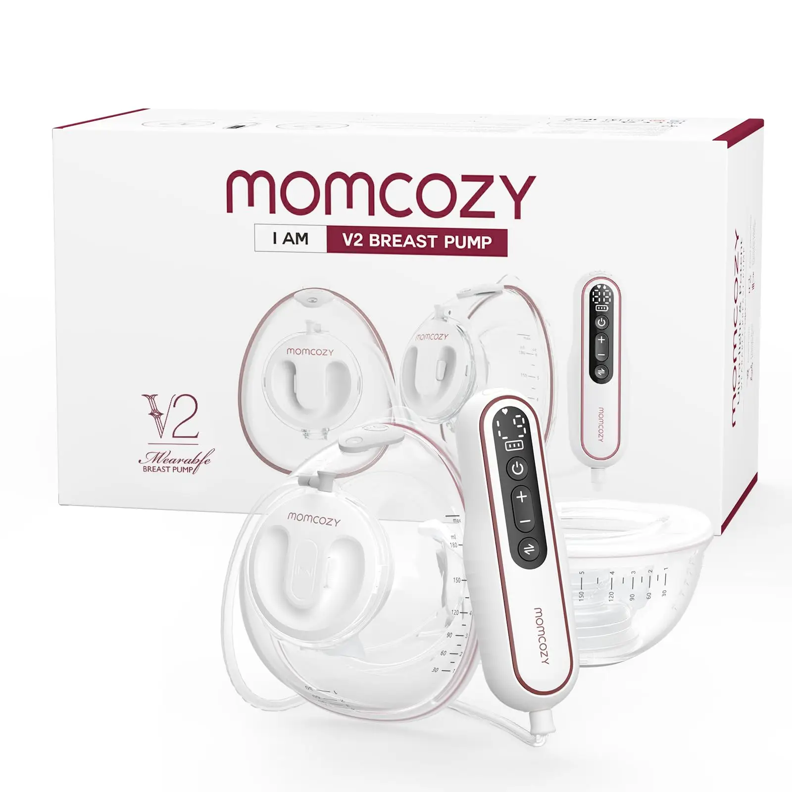 Ultra-Light & Hands Free Potent Low Noise 3 Modes 9 Level flange insert Painless Portable Double Electric Breast Pump