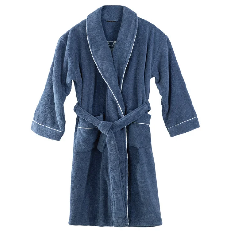 Cheap wholesale 100% cotton grey terry couple bathrobe set