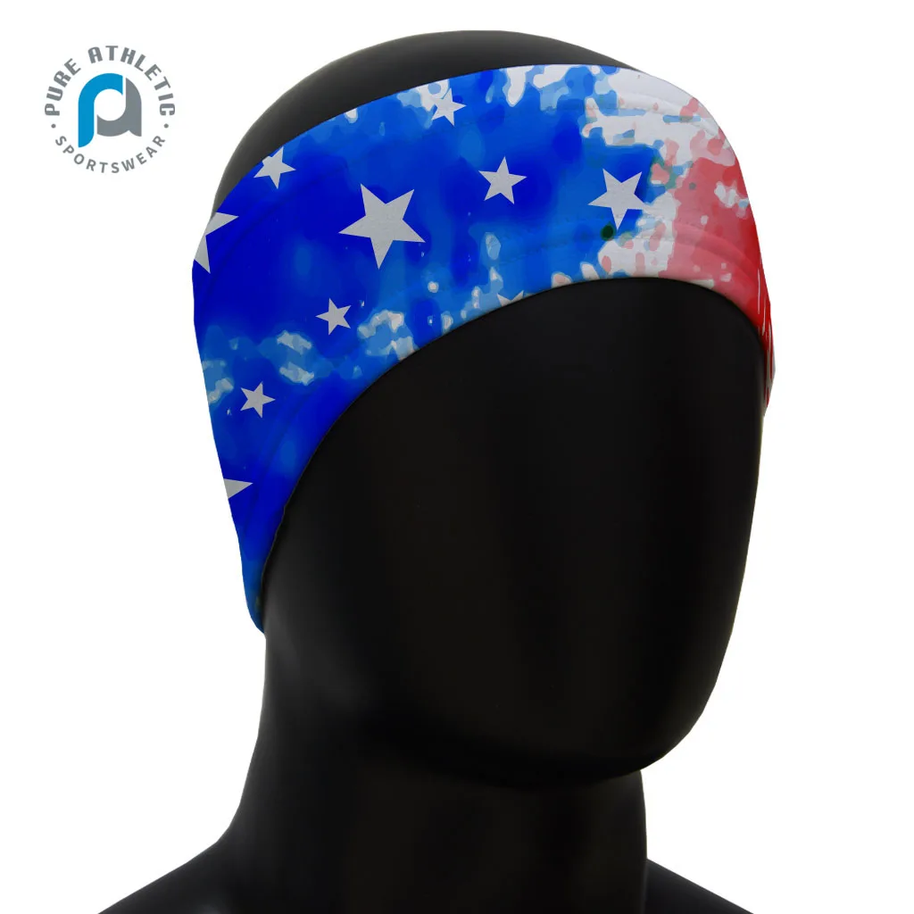 Pure custom polar headband beauty fleece flag  headband for women and men