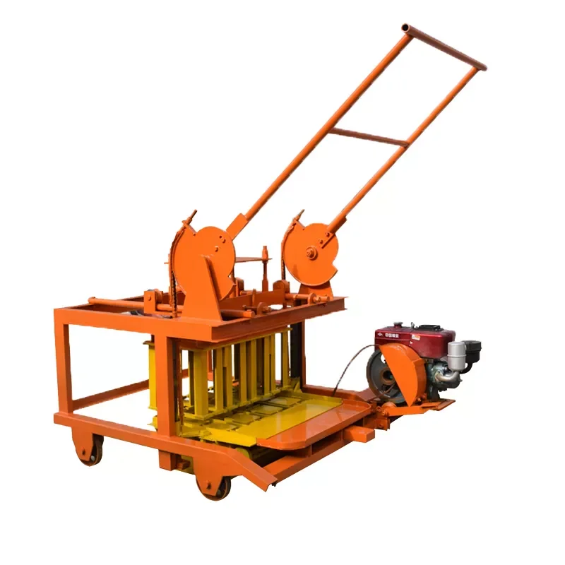 QT4-45 Diesel moving  block machine factory  energy-saving brick making machine