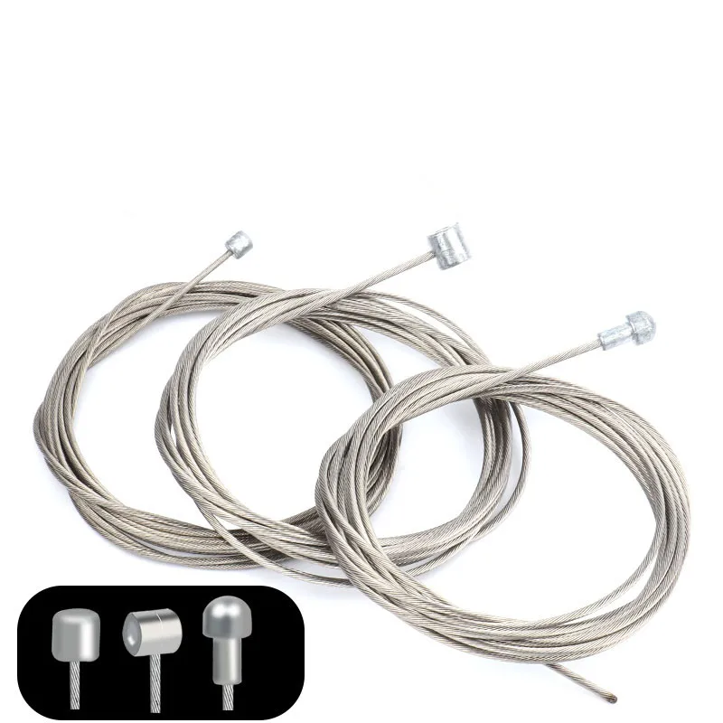 Road Bike MTB Bike Bicycle Brake Line Shift Shifter Gear Brake Cable Sets Core Inner Wire Silver Steel Speed Line