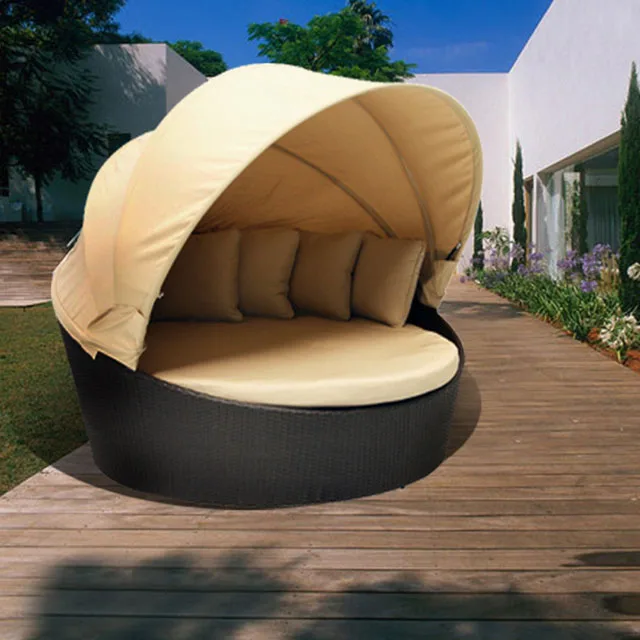 Hot Sale Black Color WPC Plastic Wood Chaise Lounge Modern Sun Bed