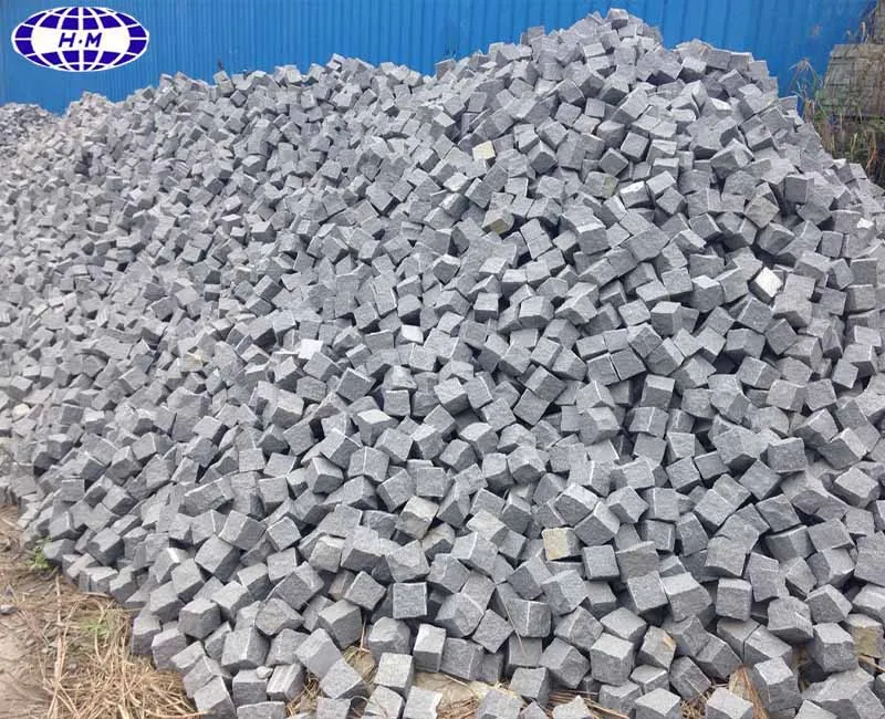 Полностью натуральный китайский темно-серый гранитный кирпич G654 10x10 мощение дизайн