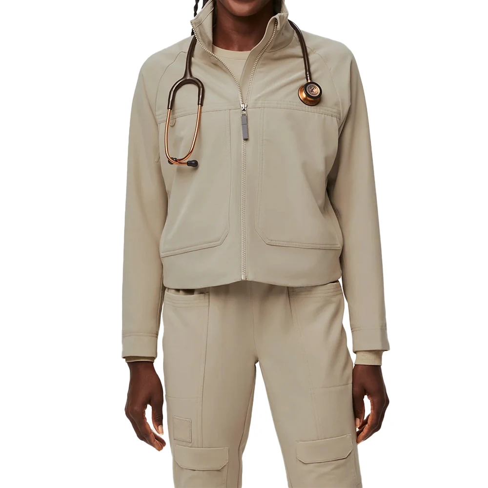 Yuhong Factory Custom Scrub Anti Wrinkle Hospital Uniform Jacket Stretch Nursing Uniforms Medical Scrub Jackets Nurse Sets