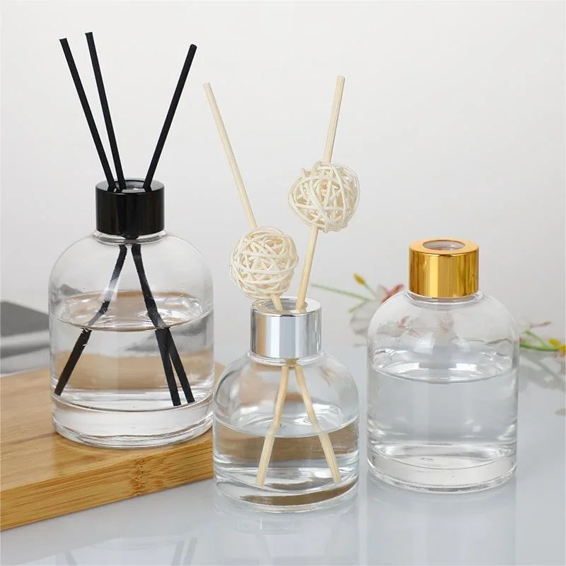 Fashional decorative reed diffuser used canister wood aluminum screw cap Diffuser aluminum lid