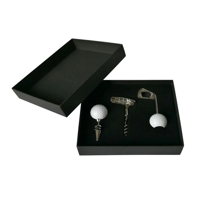 Golf Shaped Wine Bottle Corkscrew Opener Club Bar Kitchen Tool Set