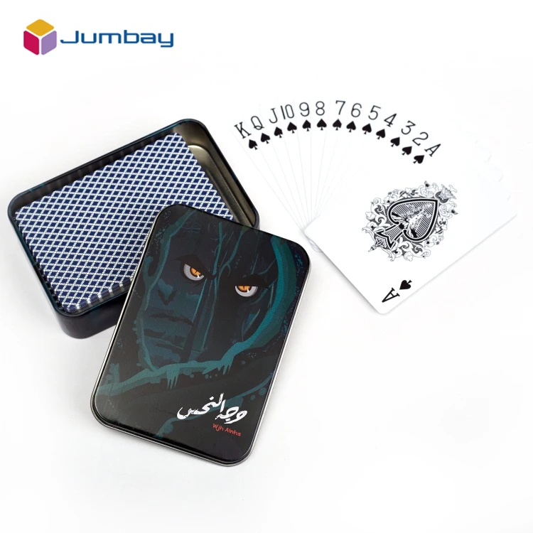 Custom OEM 2 Deck Shape Vintage Pattern Gift Front And Back Both Sides Printed  PVC Playing Cards