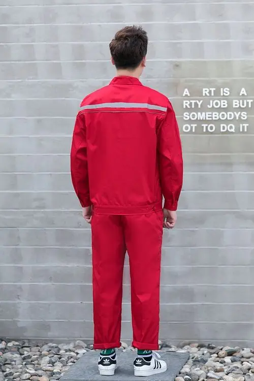 2024 Spring Anti-static Men Work Clothes with Reflective Stripes Gas Station Safety Anti Static Workwear Jacket Pants