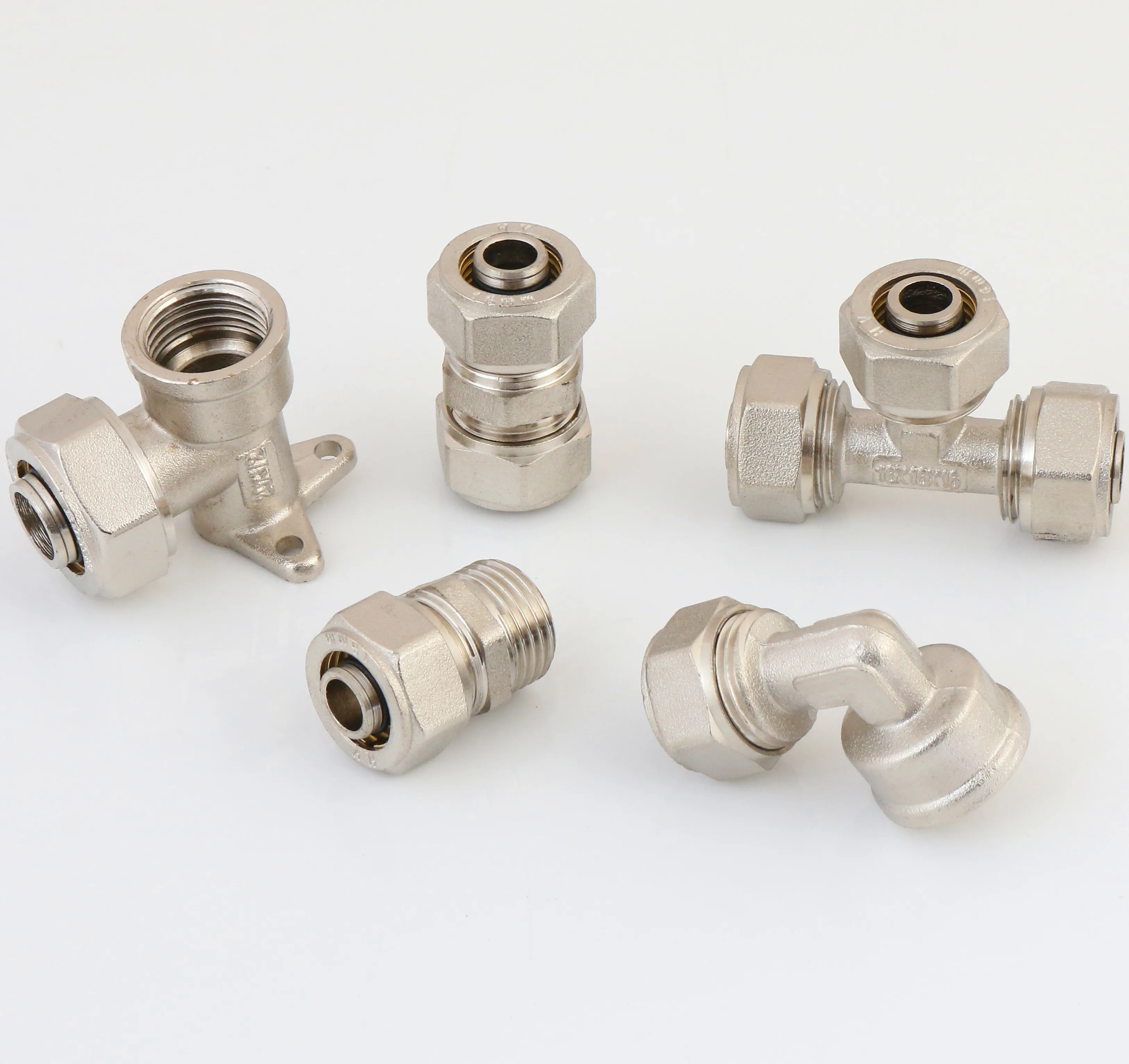 brass forged pex pipe fittings brass compression fittings connector with plated for pex-al-pex pipe