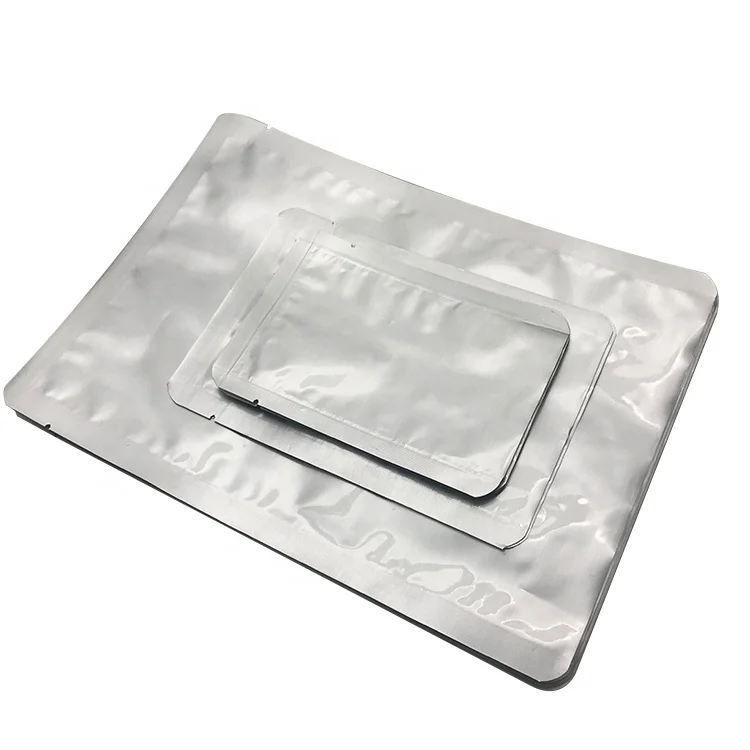 wholesale custom printed aluminum foil bags resealable zip lock silver mylar aluminum foil bags