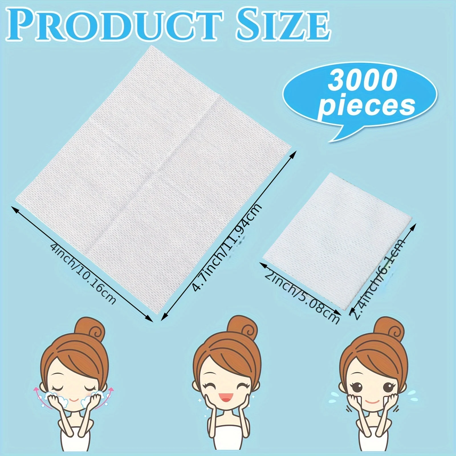 Disposable beauty cotton wipes suitable for spa salon latex-free multi-purpose facial products for makeup cleaning