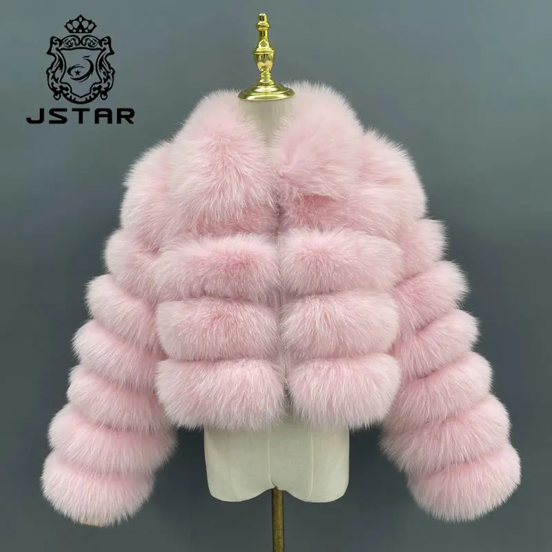 Модное розовое меховое пальто женская куртка из натурального Лисьего меха дизайнерская подкладка на молнии с отворотами более теплая зимняя